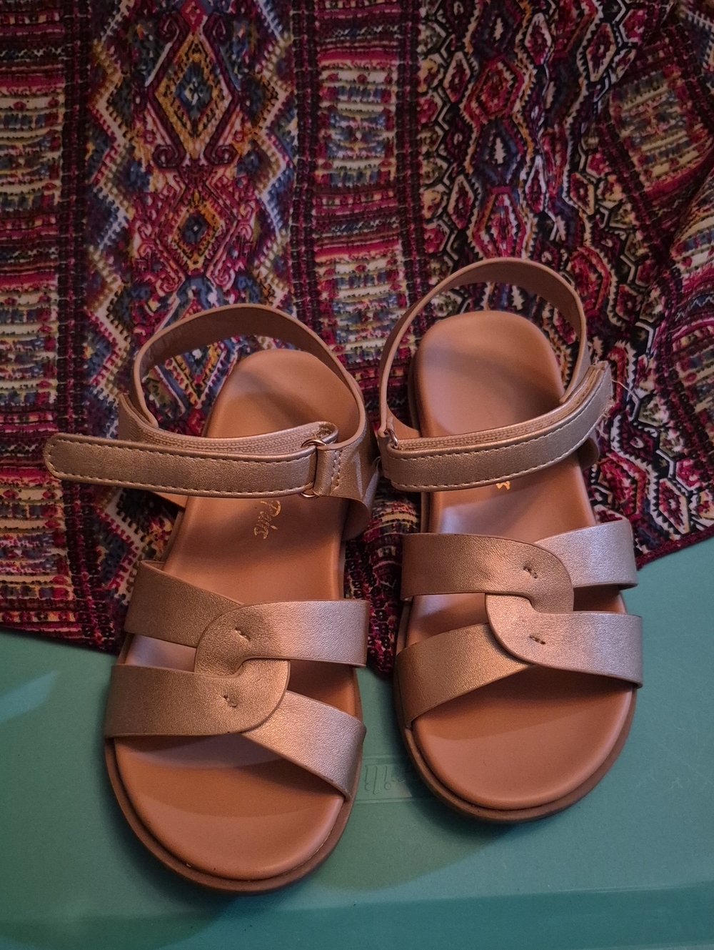 Metallic Gold Strappy Sandals
